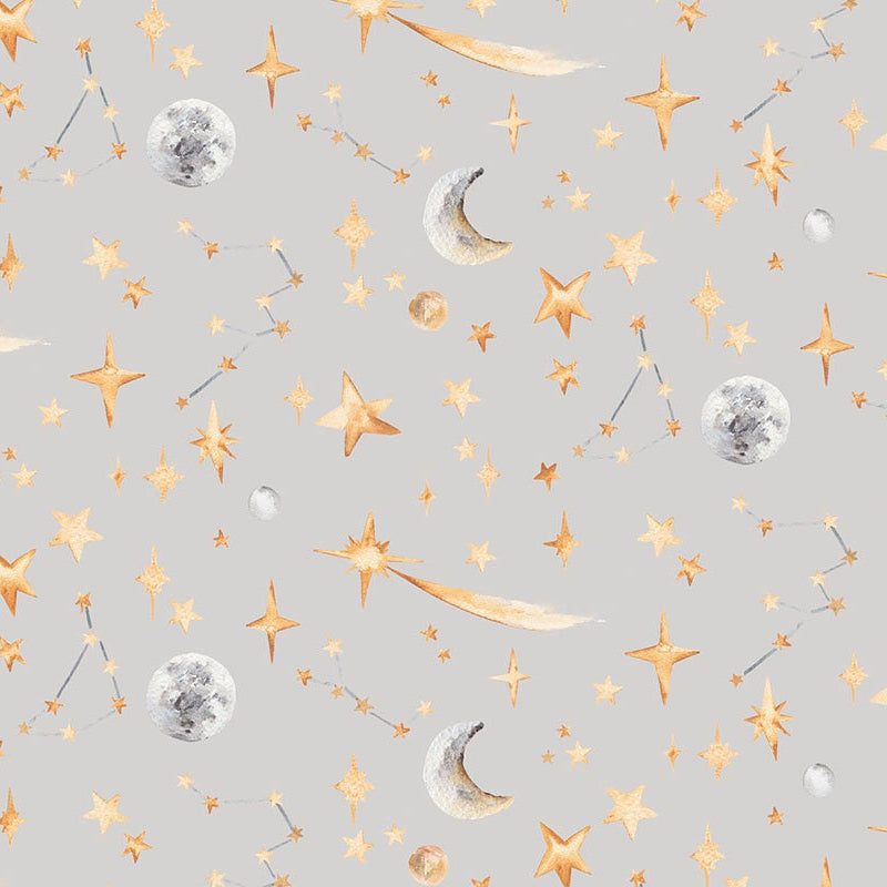 Stars Children's Wallpaper, Available in 4 colourways, Created from hand painted watercolour artwork, nursery wall decor