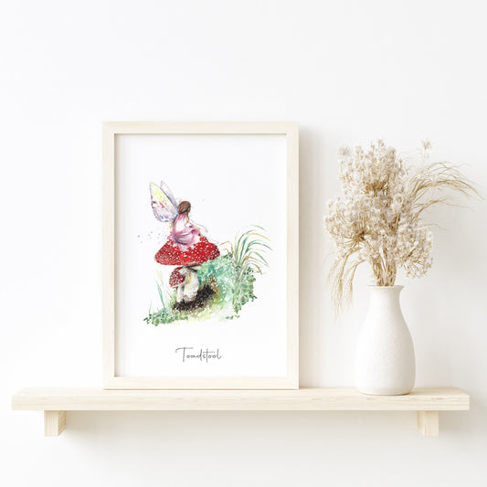 Toadstool Fairy Fine Art Print