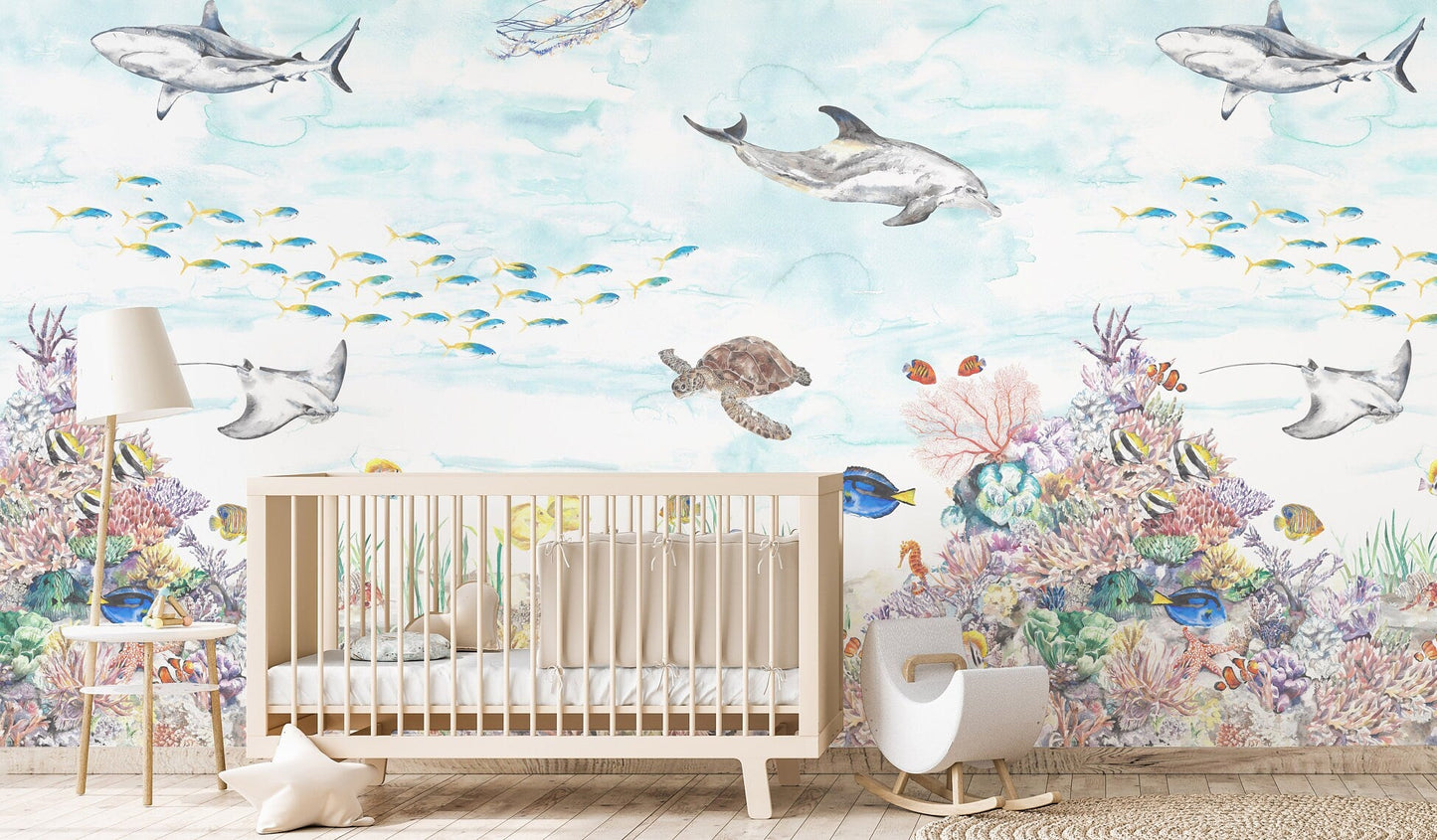 Coral Reef Underwater Mural Wallpaper