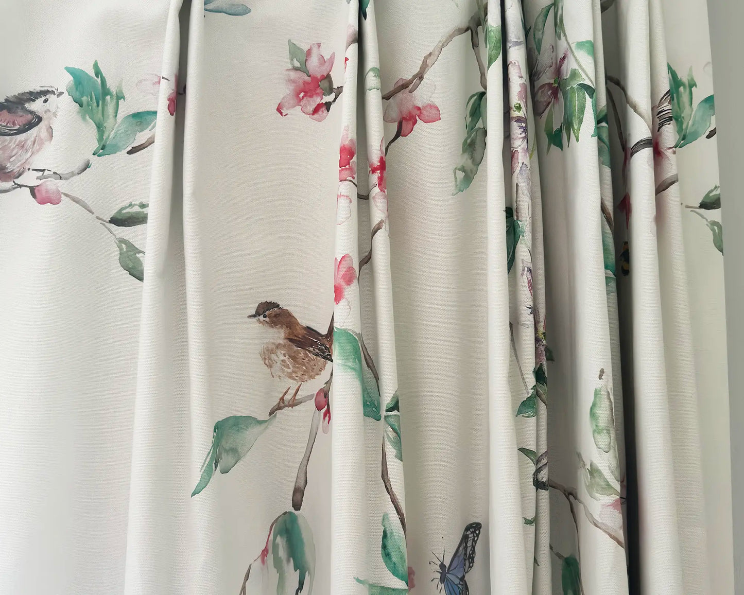 Garden Flowers & Butterflies Curtain Fabric