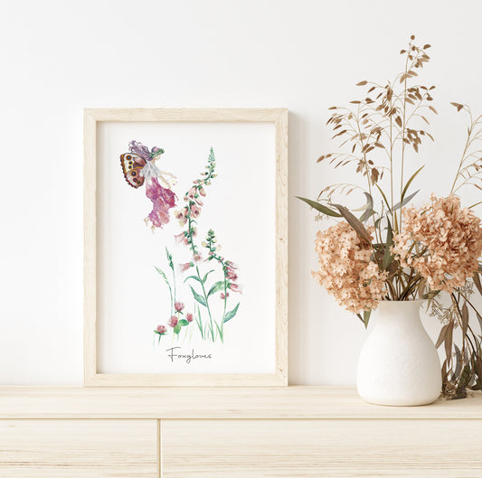 Foxglove Fairy Fine Art Print