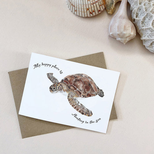 Sea turtle greetings card
