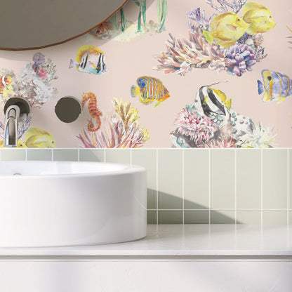 Coral Reef Watercolour Wallpaper