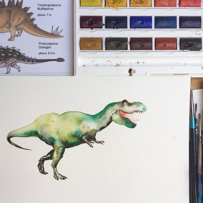 Dinosaur Wallpaper for Kids | Watercolour | Printed in the UK