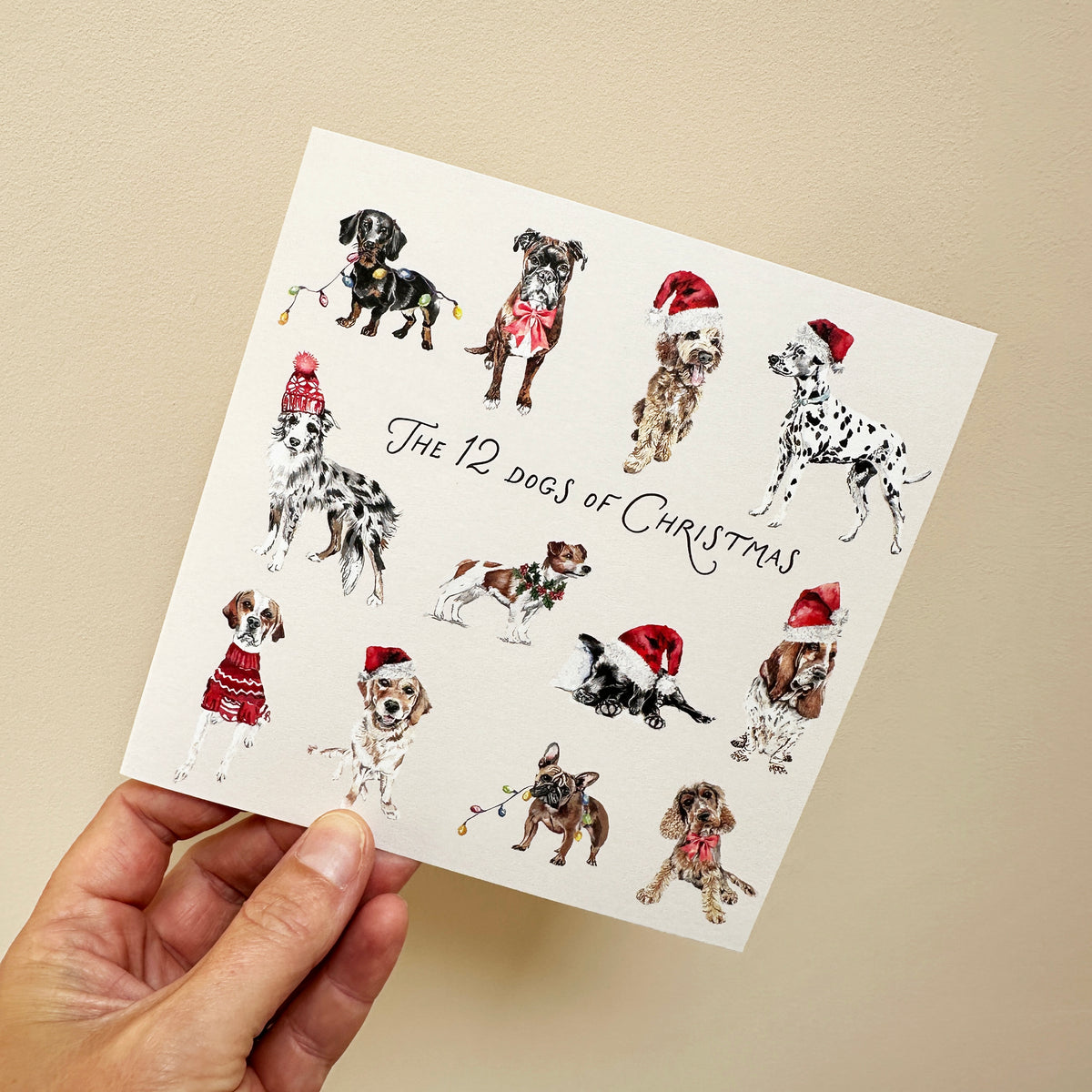 The 12 Dogs of Christmas Card