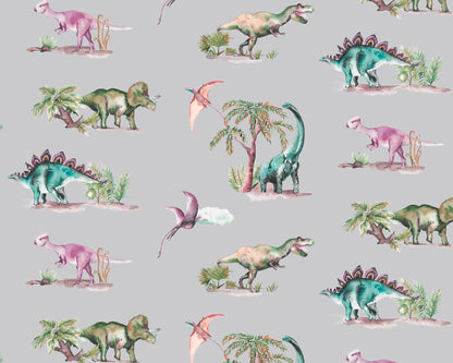 Dinosaur Wallpaper for Kids | Watercolour | Printed in the UK