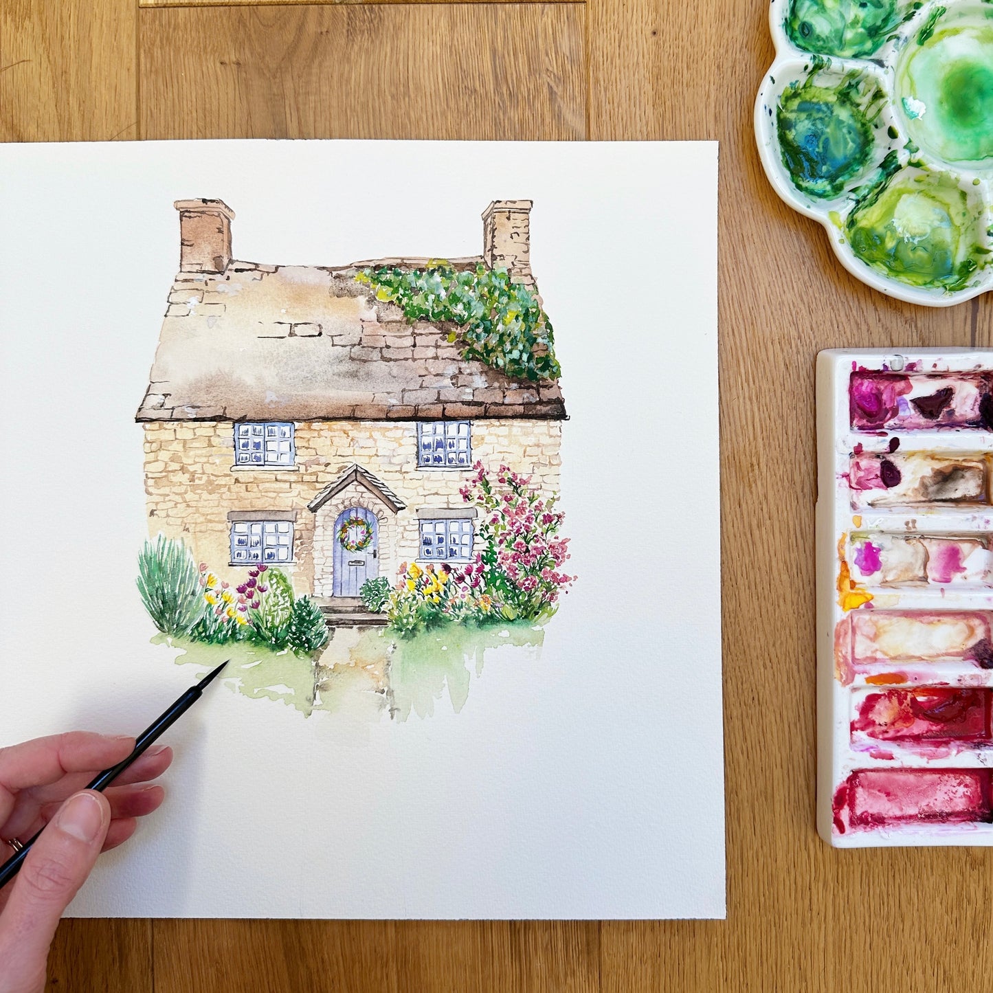 New Home Watercolour Card