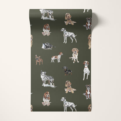 Painted Pups - Watercolour Dogs Wallpaper