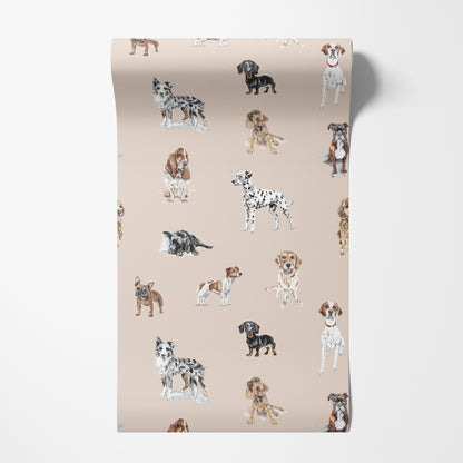Painted Pups - Watercolour Dogs Wallpaper