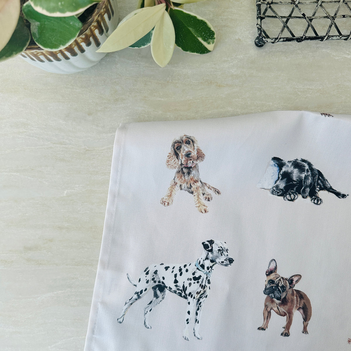 Dog Breeds Tea Towel