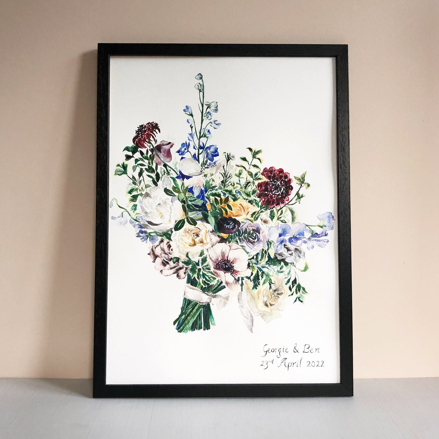 Bespoke Wedding Bouquet Painting