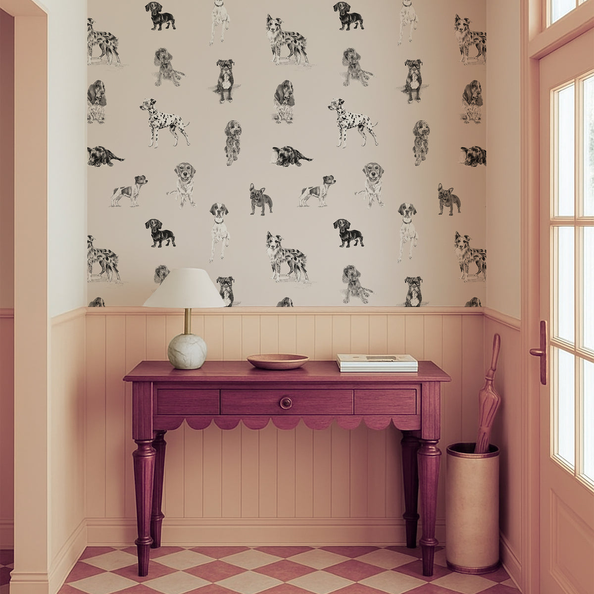 Painted Pups - Watercolour Dogs Wallpaper