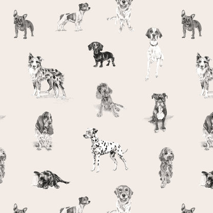 Painted Pups - Watercolour Dogs Wallpaper