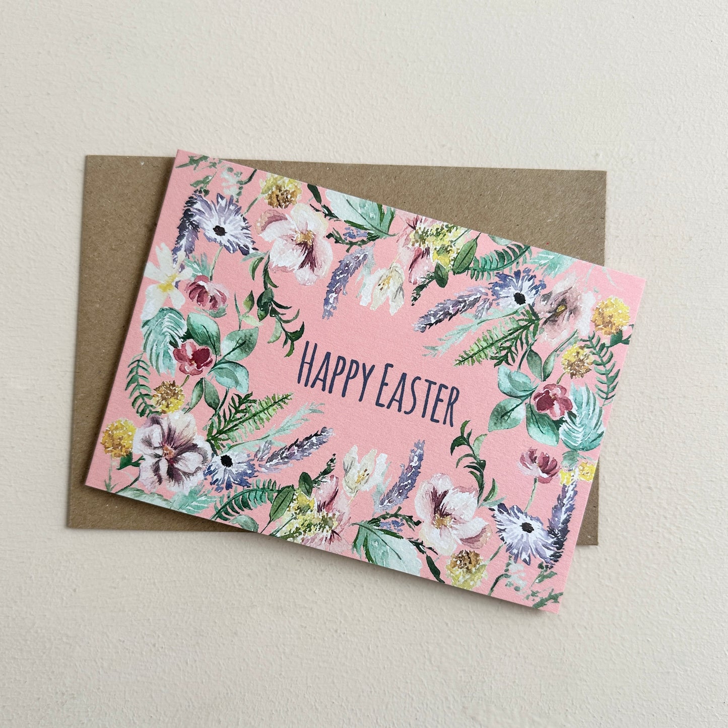 Spring Flower Border Easter Card