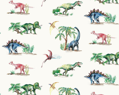 Dinosaur Wallpaper for Kids | Watercolour | Printed in the UK