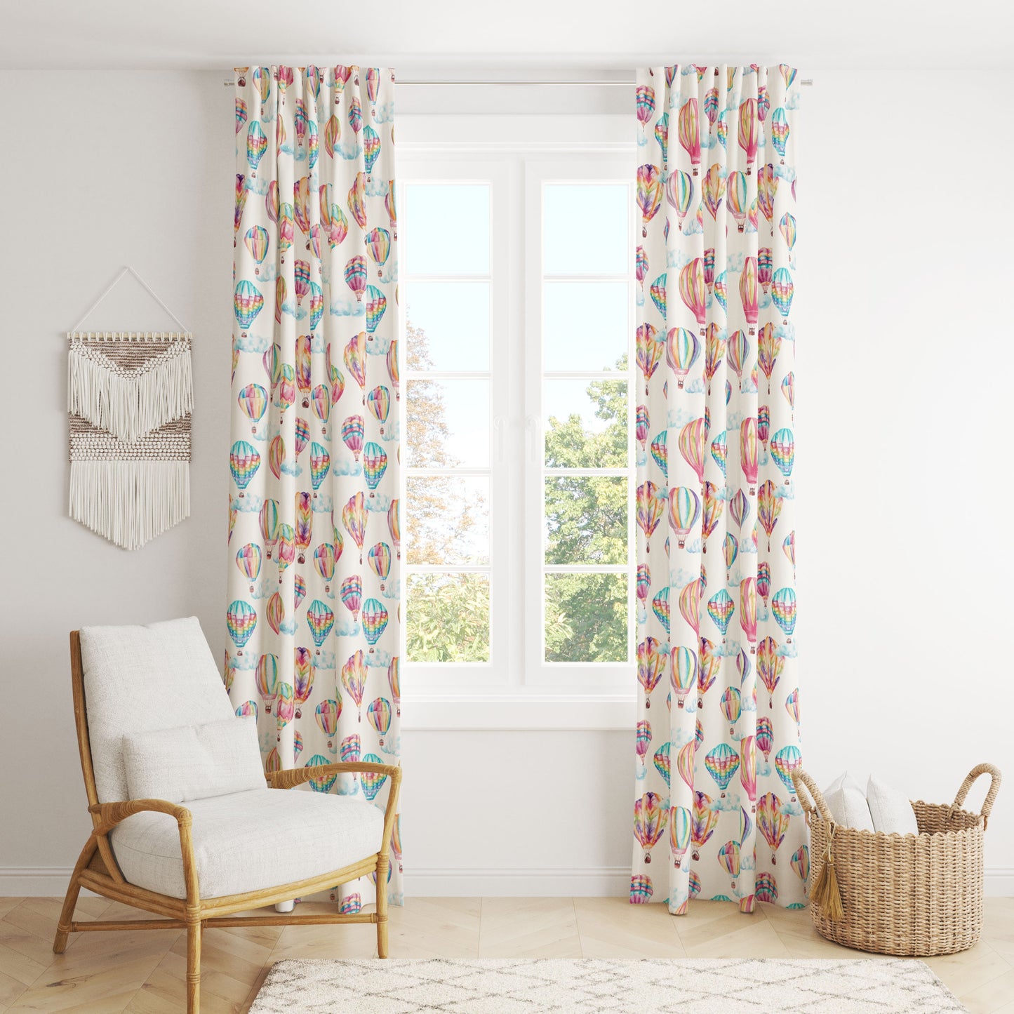 Hot Air Balloons - Children's Cotton Curtain Fabric