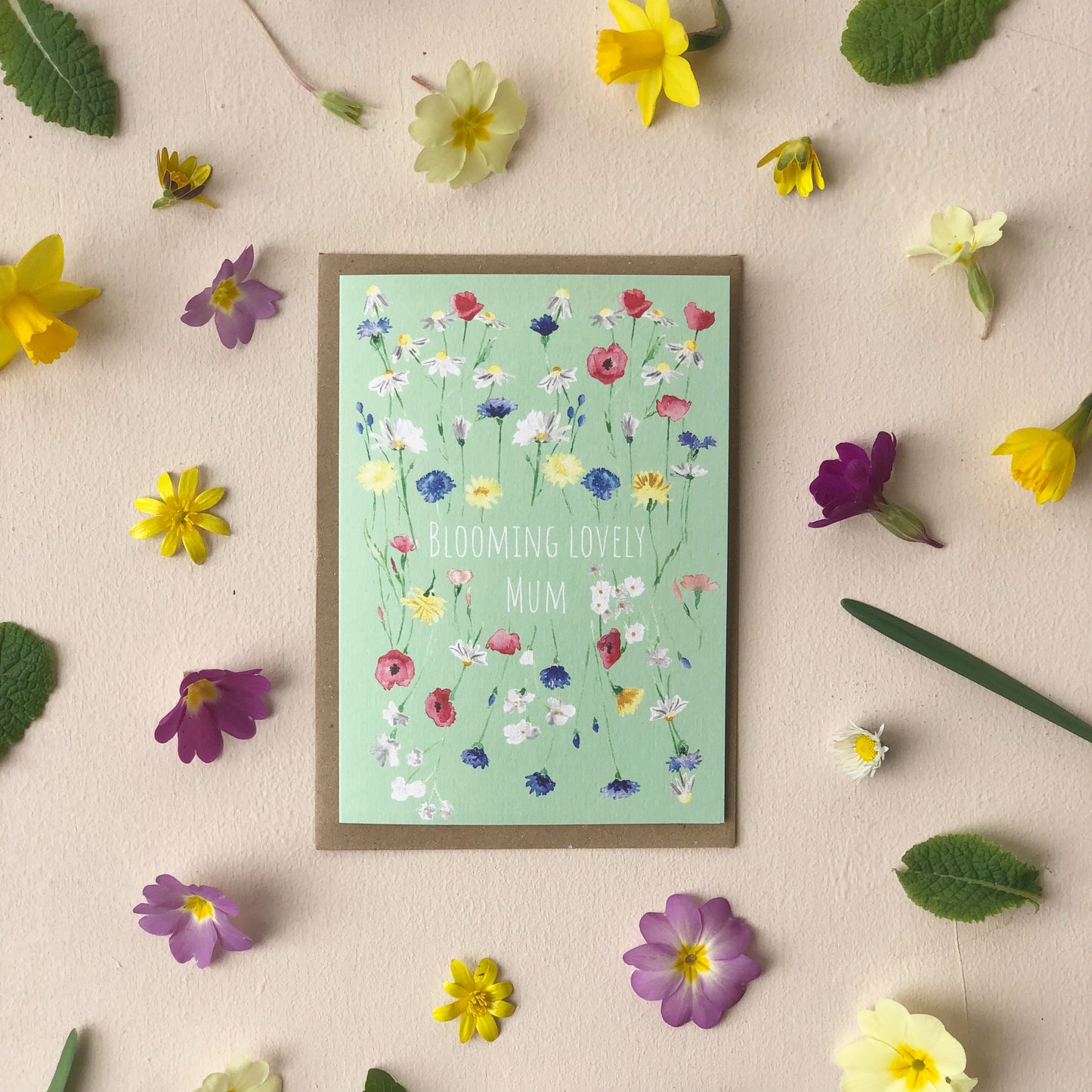 Flower Pop Watercolour Mother's Day Card