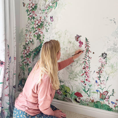 Fairy Forest Hand-Painted Wallpaper | Children's Bedroom Mural