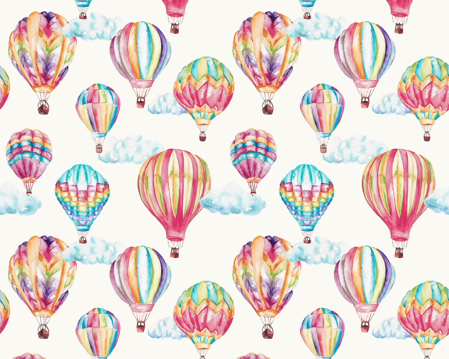 Hot Air Balloons - Children's Cotton Curtain Fabric
