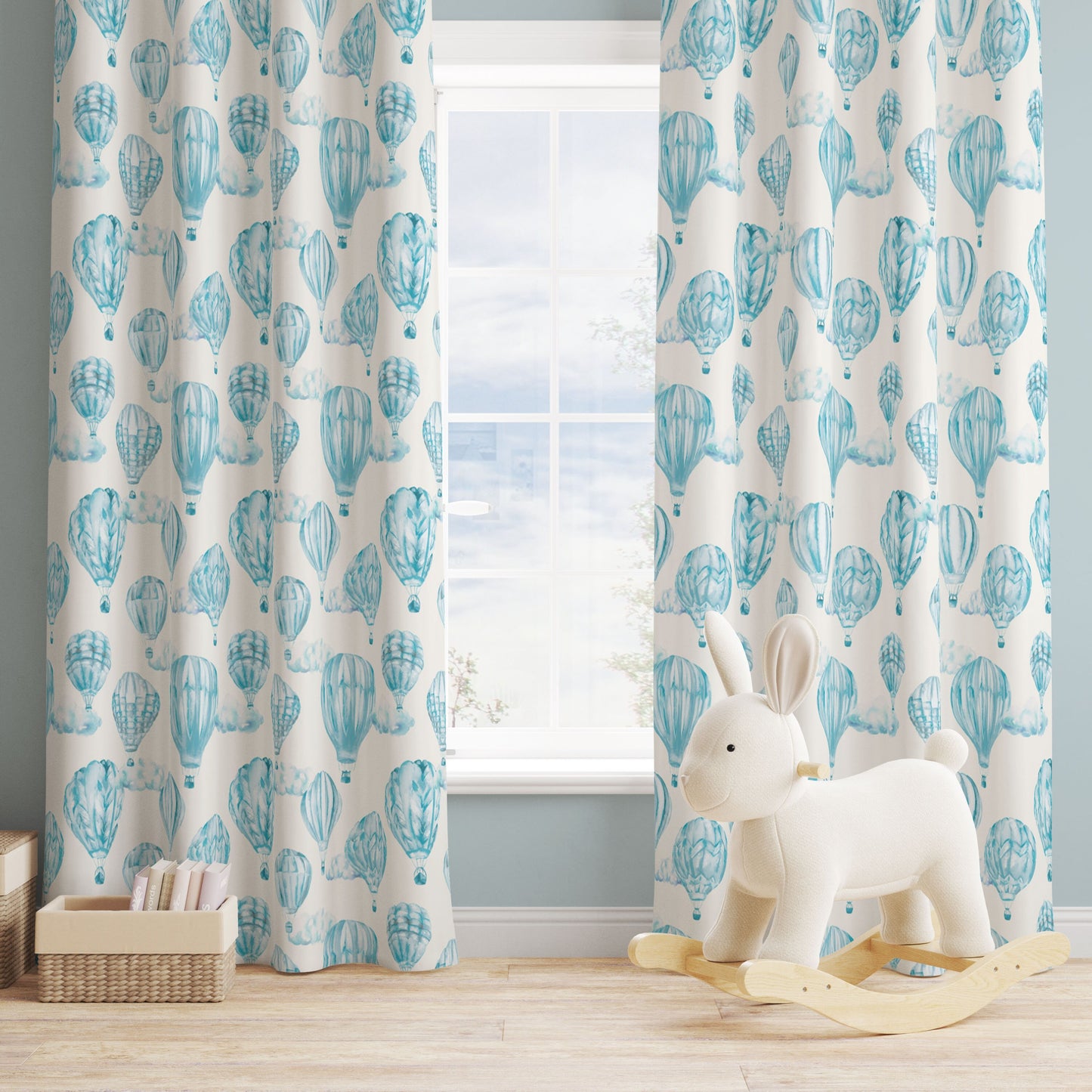 Hot Air Balloons - Children's Cotton Curtain Fabric