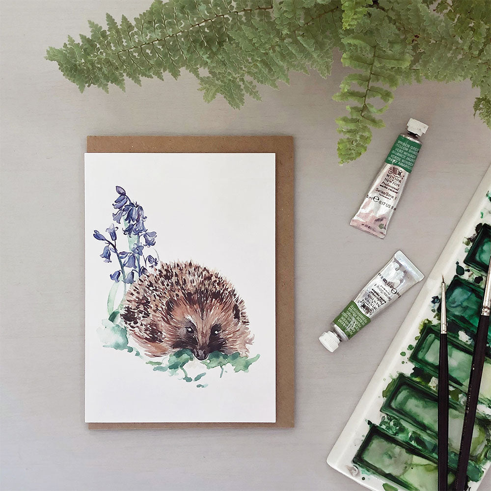 Hedgehog greetings card