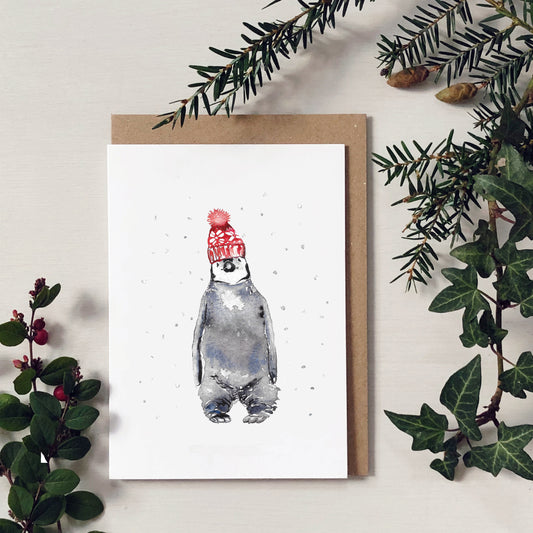 Penguin Chick Christmas Card