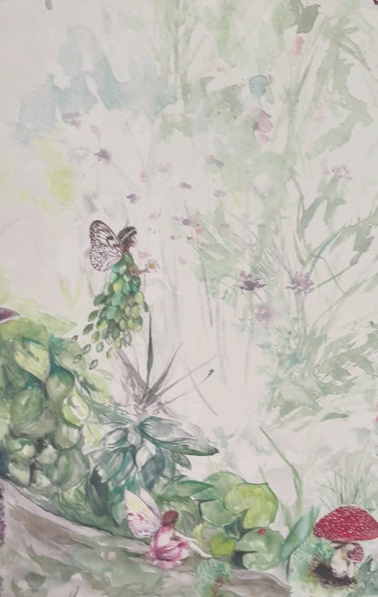 Fairy Forest Hand-Painted Wallpaper | Children's Bedroom Mural