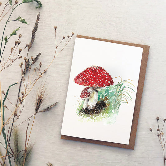 Toadstool Greetings Card
